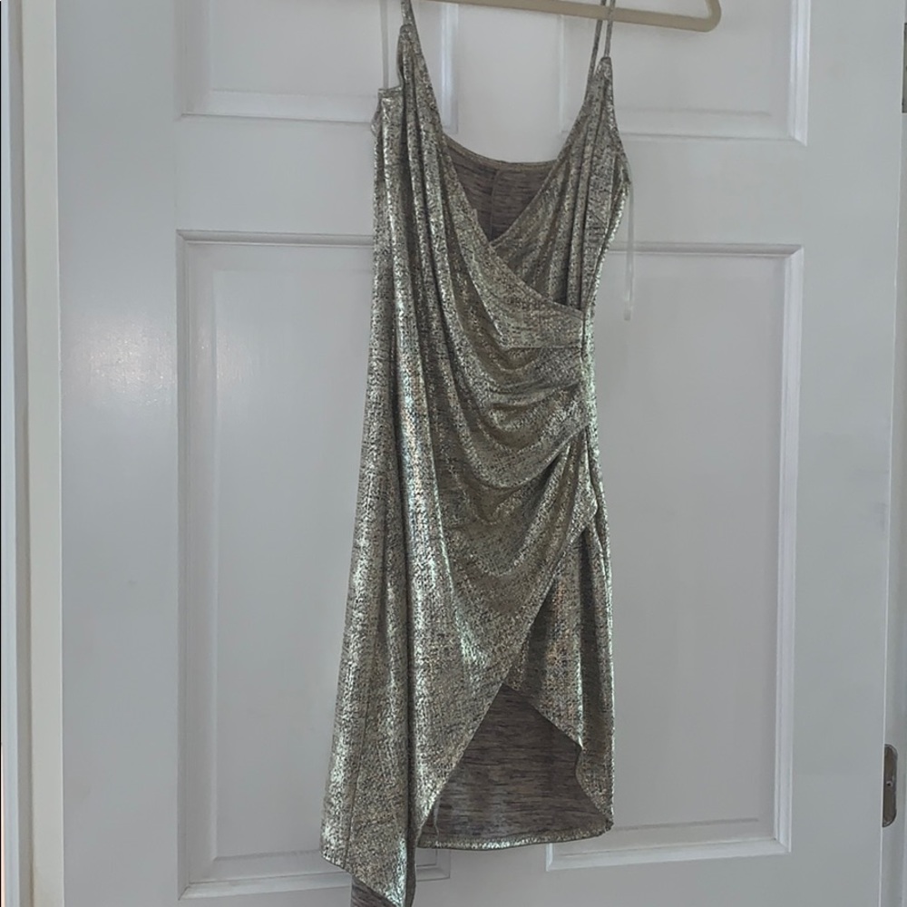 NWT gold mini dress